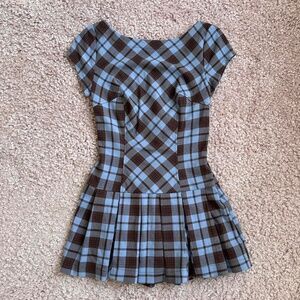 Plaid mini dress